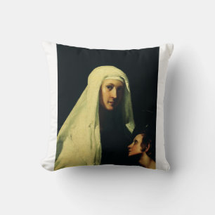 Saint Frances of Rome Guardian Angel Fine Art Cushion