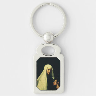 Saint Frances of Rome Guardian Angel Fine Art Key Ring