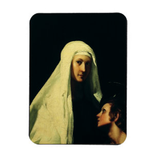 Saint Frances of Rome Guardian Angel Fine Art Magnet