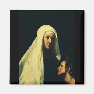 Saint Frances of Rome Guardian Angel Fine Art Magnet