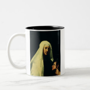 Saint Frances of Rome Guardian Angel Fine Art Two-Tone Coffee Mug