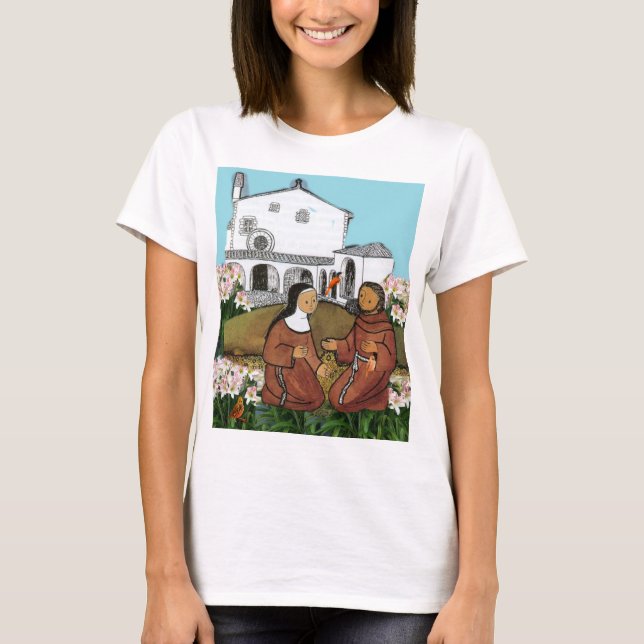 Saint Francis and Saint Clare of Assisi T-Shirt (Front)