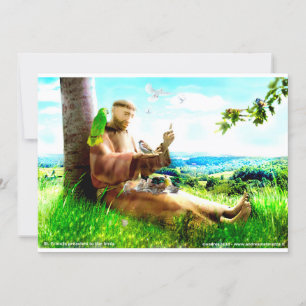 Saint Francis and the sermon-preaches to the birds Card