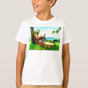 Saint Francis and the sermon-preaches to the birds T-Shirt