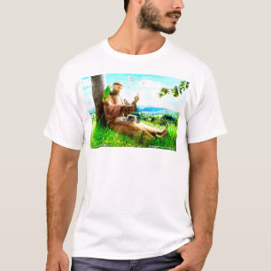 Saint Francis and the sermon-preaches to the birds T-Shirt