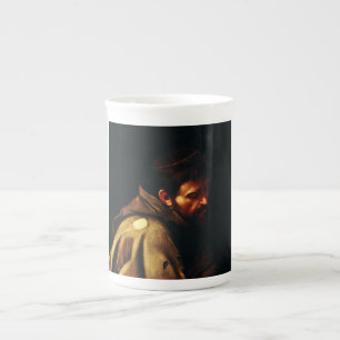 Saint Francis by Caravaggio Baroque Masterpiece Bone China Mug