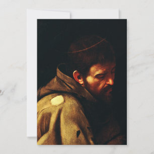Saint Francis by Caravaggio Baroque Masterpiece Holiday Card