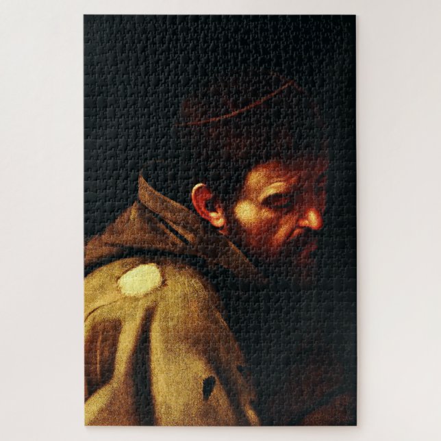 Saint Francis by Caravaggio Baroque Masterpiece Jigsaw Puzzle (Vertical)