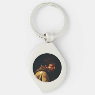 Saint Francis by Caravaggio Baroque Masterpiece Key Ring
