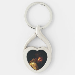 Saint Francis by Caravaggio Baroque Masterpiece Key Ring