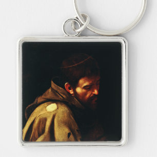 Saint Francis by Caravaggio Baroque Masterpiece Key Ring