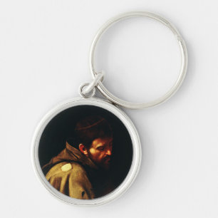 Saint Francis by Caravaggio Baroque Masterpiece Key Ring
