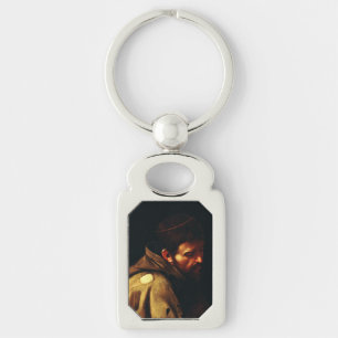 Saint Francis by Caravaggio Baroque Masterpiece Key Ring