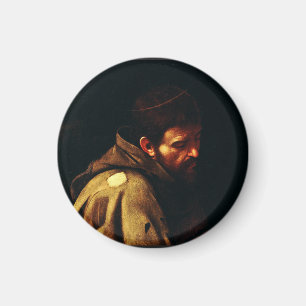 Saint Francis by Caravaggio Baroque Masterpiece Magnet