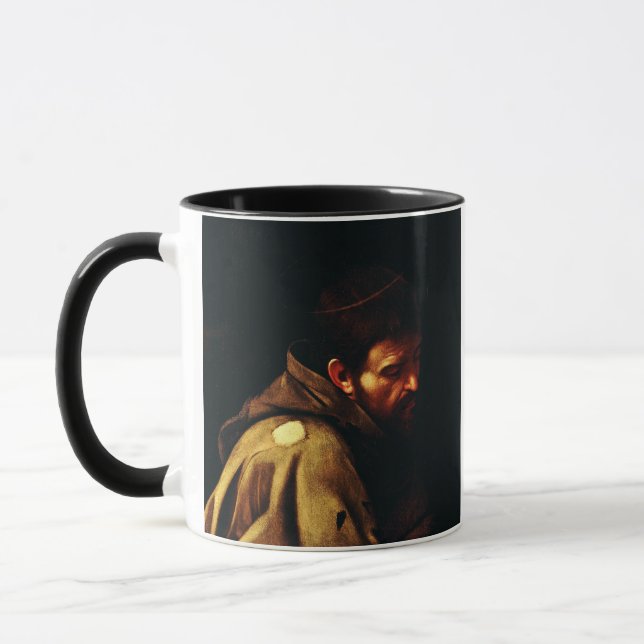 Saint Francis by Caravaggio Baroque Masterpiece Mug (Left)
