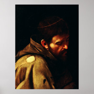 Saint Francis by Caravaggio Baroque Masterpiece Poster