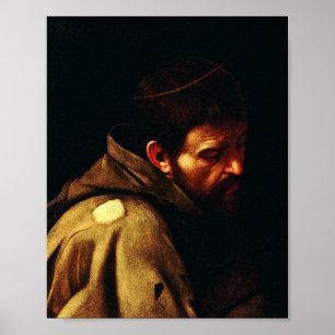 Saint Francis by Caravaggio Baroque Masterpiece Poster