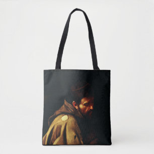 Saint Francis by Caravaggio Baroque Masterpiece Tote Bag