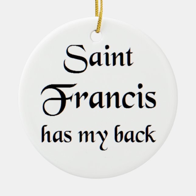 saint francis ceramic tree decoration (Front)