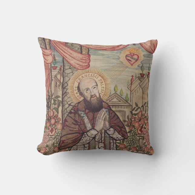 Saint Francis de Sales Bishop of Geneva Cushion (Front)