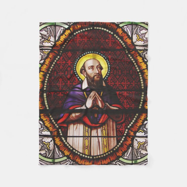 Saint Francis de Sales Bishop of Geneva Fleece Blanket (Front)