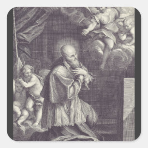 Saint Francis de Sales Bishop of Geneva Square Sticker