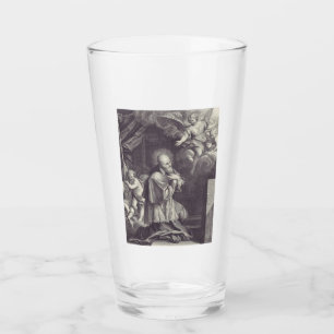 Saint Francis de Sales Black and White Art Glass