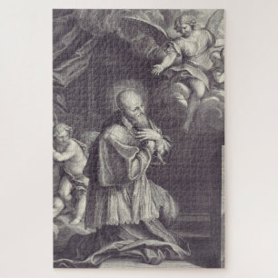 Saint Francis de Sales Black and White Art Jigsaw Puzzle