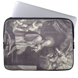 Saint Francis de Sales Black and White Art Laptop Sleeve