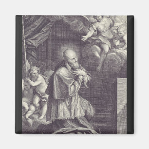 Saint Francis de Sales Black and White Art Magnet