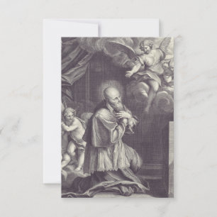 Saint Francis de Sales Black & White Holy Card