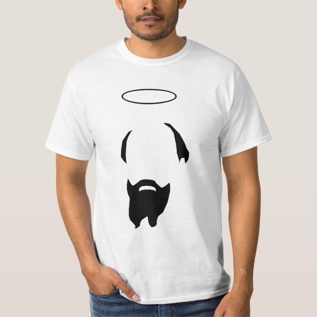 Saint Francis De Sales Catholic Beard mens t shirt (Front)