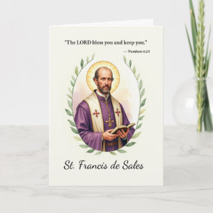 Saint Francis de Sales Gods Peace with Scripture Card