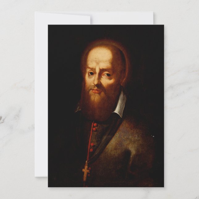 Saint Francis de Sales The Gentle Doctor Fine Art  Invitation (Front)