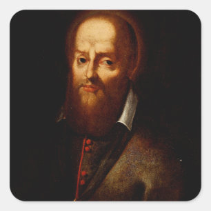 Saint Francis de Sales The Gentle Doctor Fine Art Square Sticker