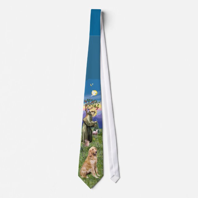 Saint Francis / Golden Retriever Tie (Front)