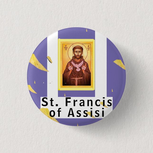 Saint Francis of Assisi 3 Cm Round Badge (Front)