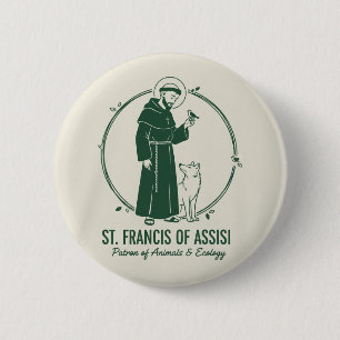 Saint Francis of Assisi 6 Cm Round Badge