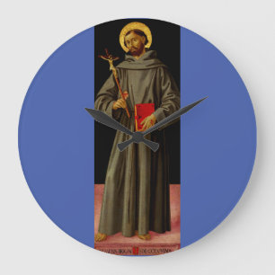 Saint Francis of Assisi by Antoniazzo Romano Large Clock