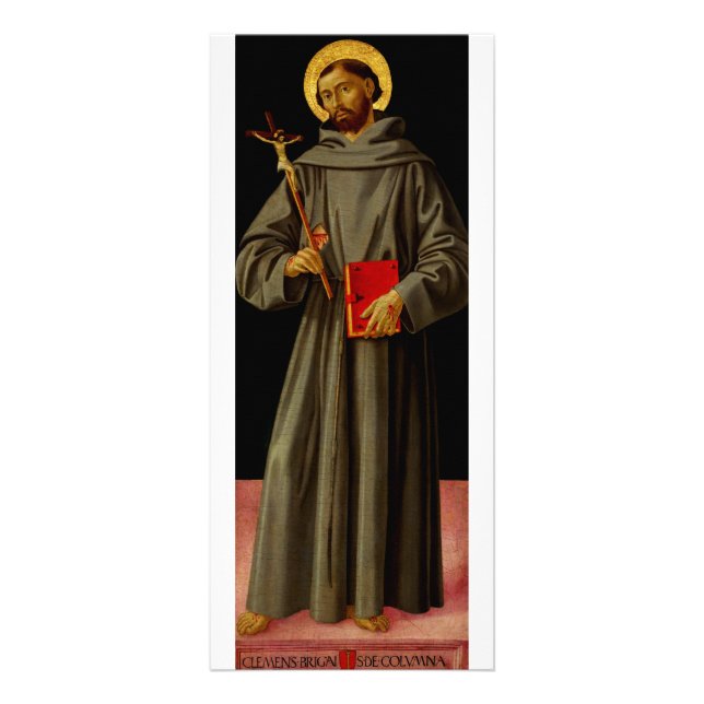 Saint Francis of Assisi by Antoniazzo Romano Rack Card (Front)