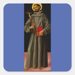 Saint Francis of Assisi by Antoniazzo Romano Square Sticker