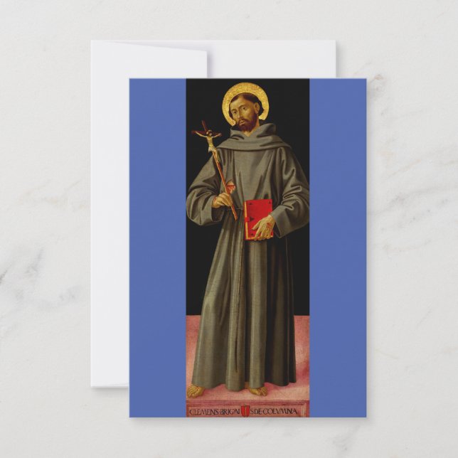 Saint Francis of Assisi by Antoniazzo Romano Thank You Card (Front)