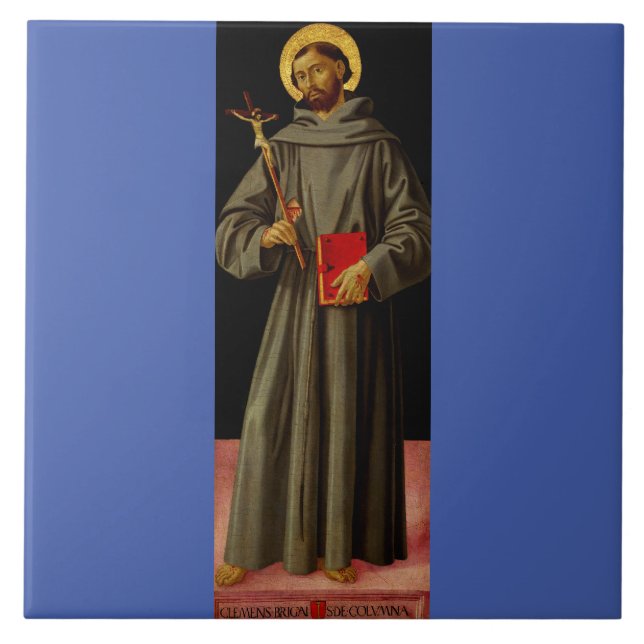 Saint Francis of Assisi by Antoniazzo Romano Tile (Front)