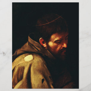 Saint Francis of Assisi by Caravaggio Baroque Art Flyer