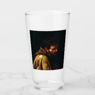 Saint Francis of Assisi by Caravaggio Baroque Art Glass