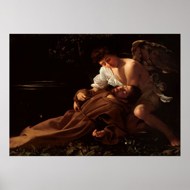 Saint Francis of Assisi by Caravaggio  Poster (Front)