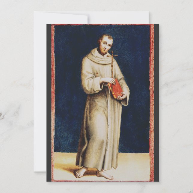 Saint Francis of Assisi by Raphael Renaissance Art Thank You Card (Front)