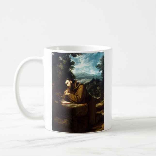 Saint Francis of Assisi Herald of Peace Coffee Mug (Left)