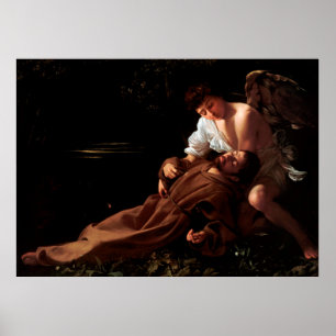 Saint Francis of Assisi in Ecstasy by Caravaggio Poster