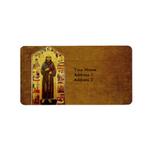 Saint Francis of Assisi Mediaeval Iconography Label